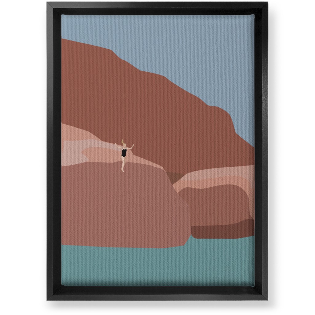 Jump! - Multi Wall Art, Black, Single piece, Canvas, 10x14, Pink