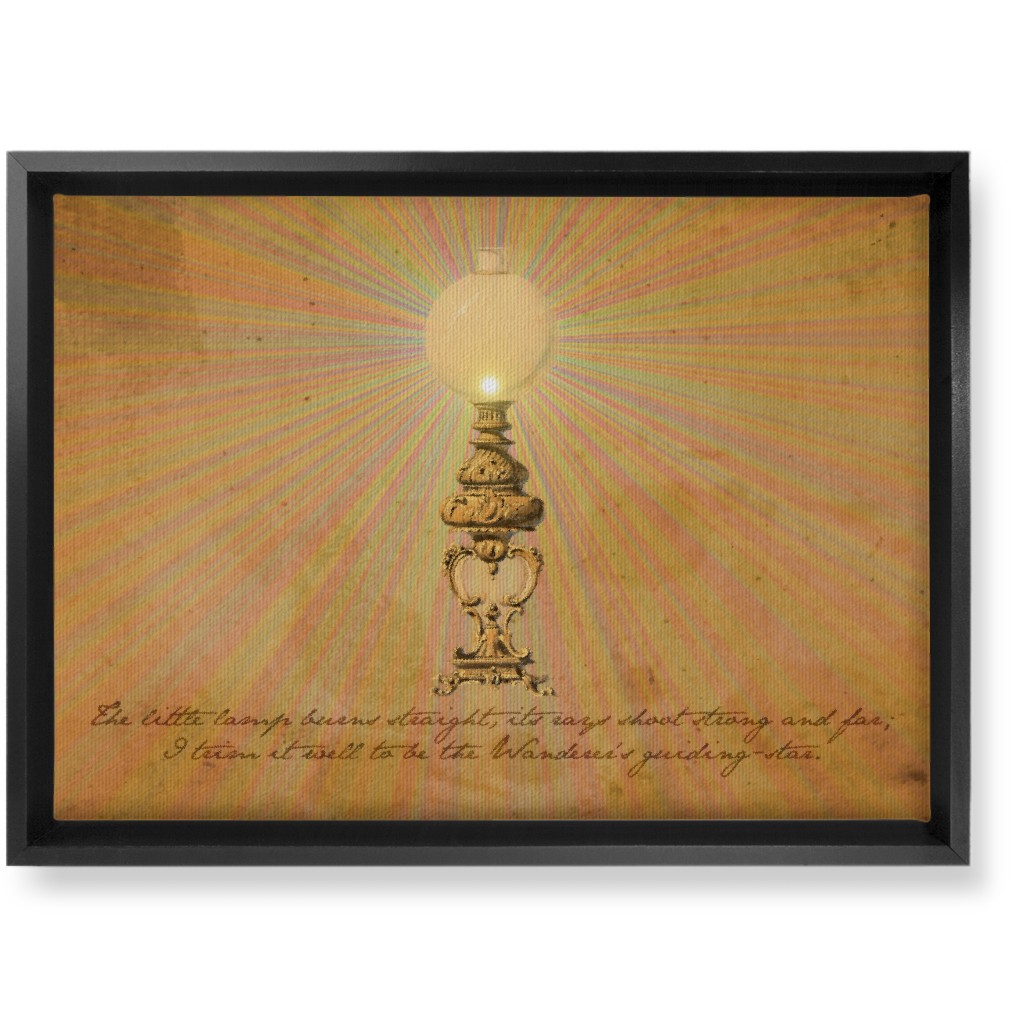 the Lamp - Orange Wall Art, Black, Single piece, Canvas, 10x14, Orange
