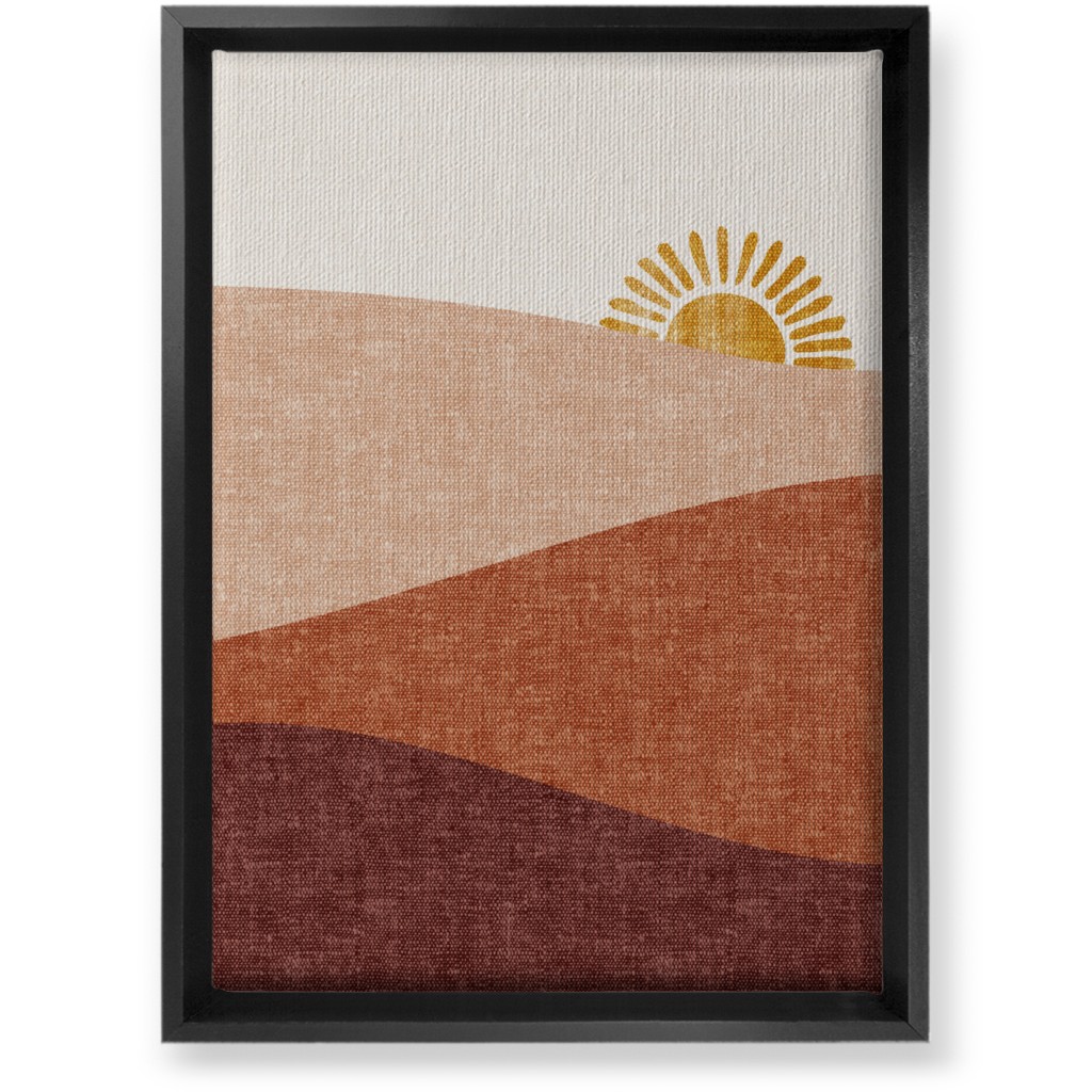 Sunrise Wall Art, Black, Single piece, Canvas, 10x14, Pink