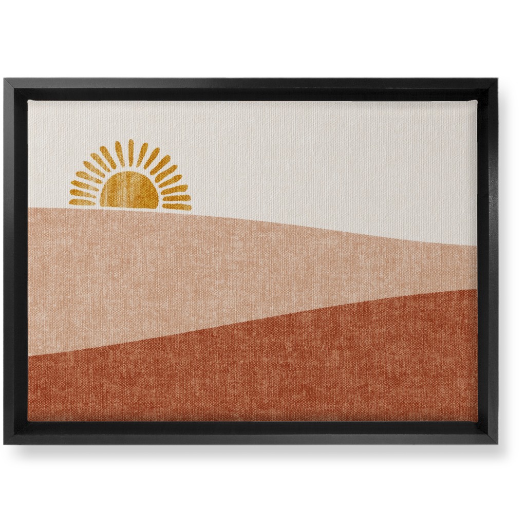 Sunrise - Warm Wall Art, Black, Single piece, Canvas, 10x14, Pink