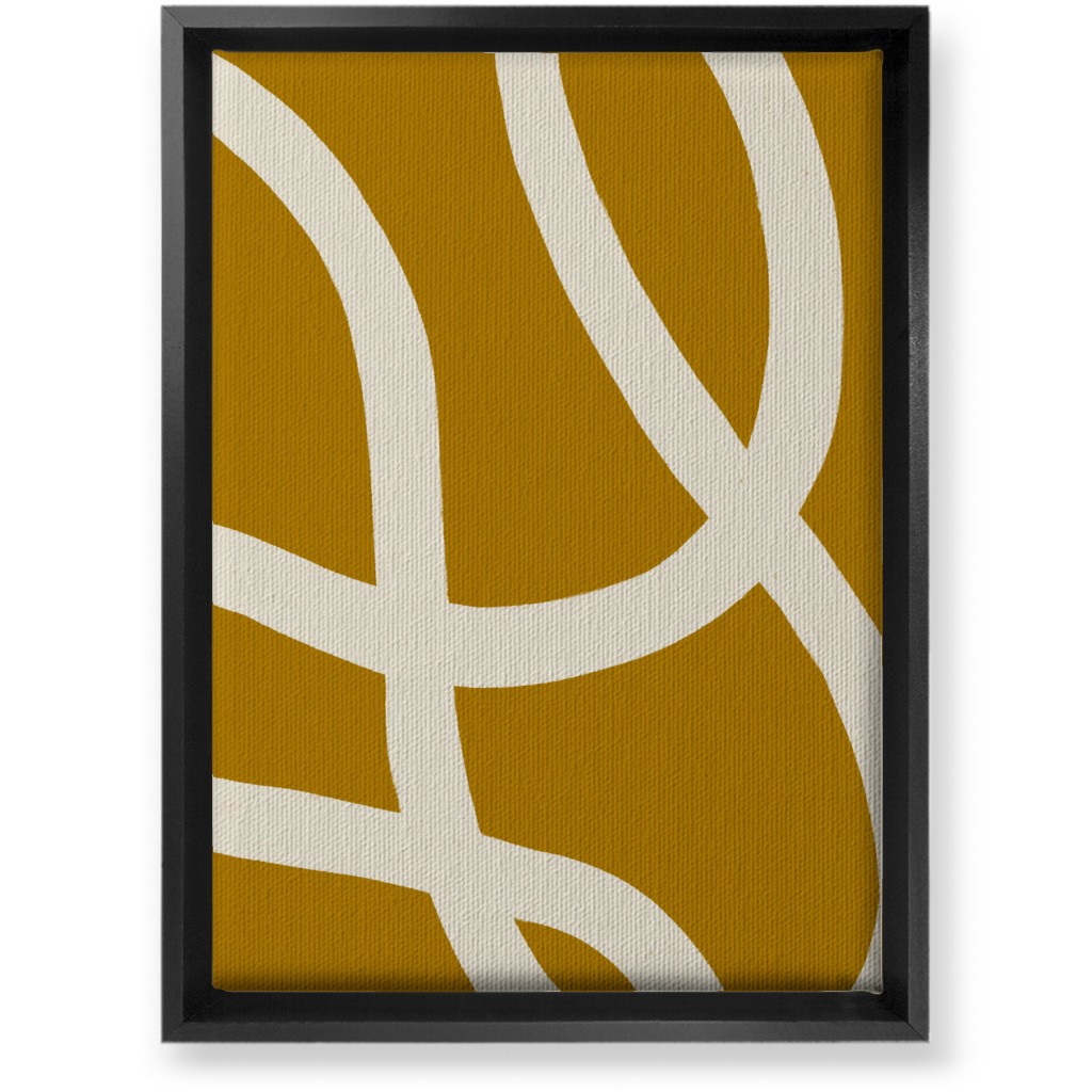 Tangled Brush Strokes I Wall Art, Black, Single piece, Canvas, 10x14, Yellow, Golden