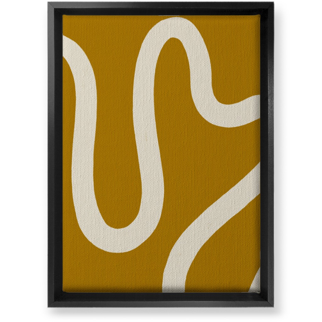 Tangled Brush Strokes Iii Wall Art, Black, Single piece, Canvas, 10x14, Yellow, Golden