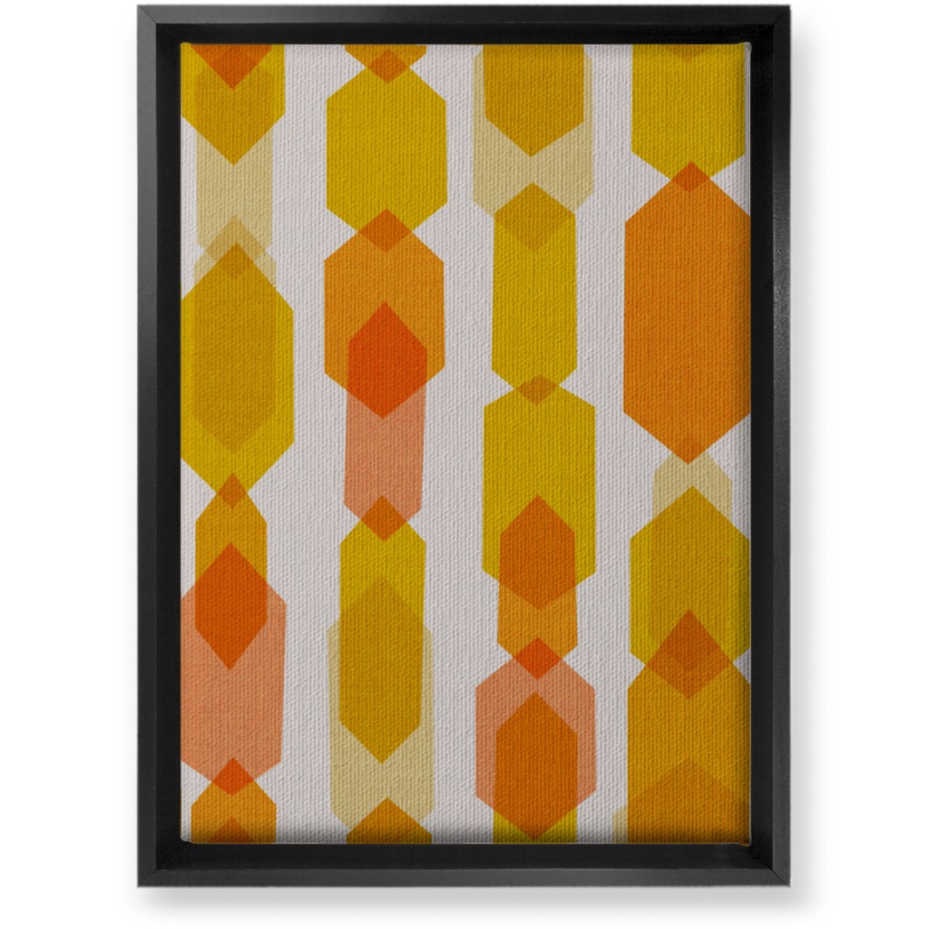 Elements Columns Wall Art, Black, Single piece, Canvas, 10x14, Orange, Tawny
