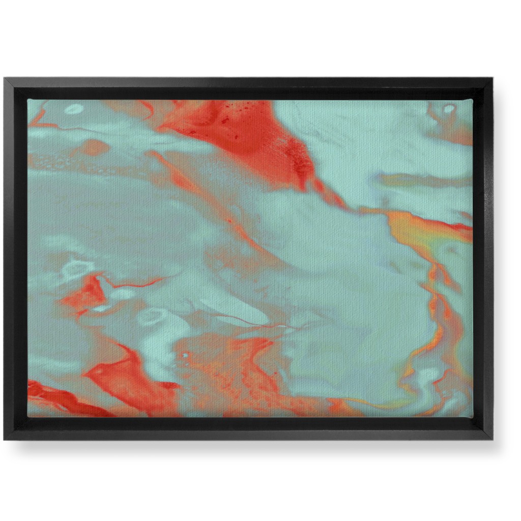 Abstract Watercolor - Multi Wall Art, Black, Single piece, Canvas, 10x14, Blue, True Blue