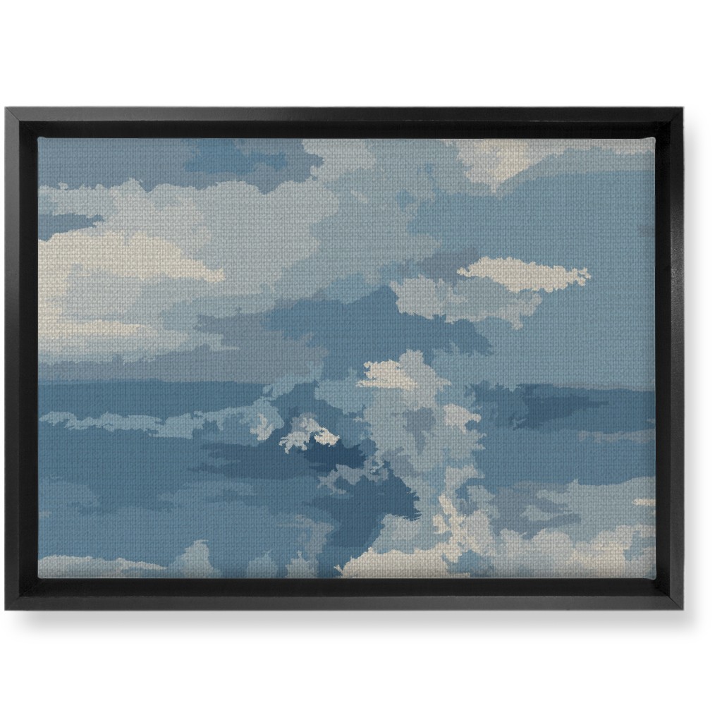 Rough Seas in My Dreams - Blue Wall Art, Black, Single piece, Canvas, 10x14, Blue