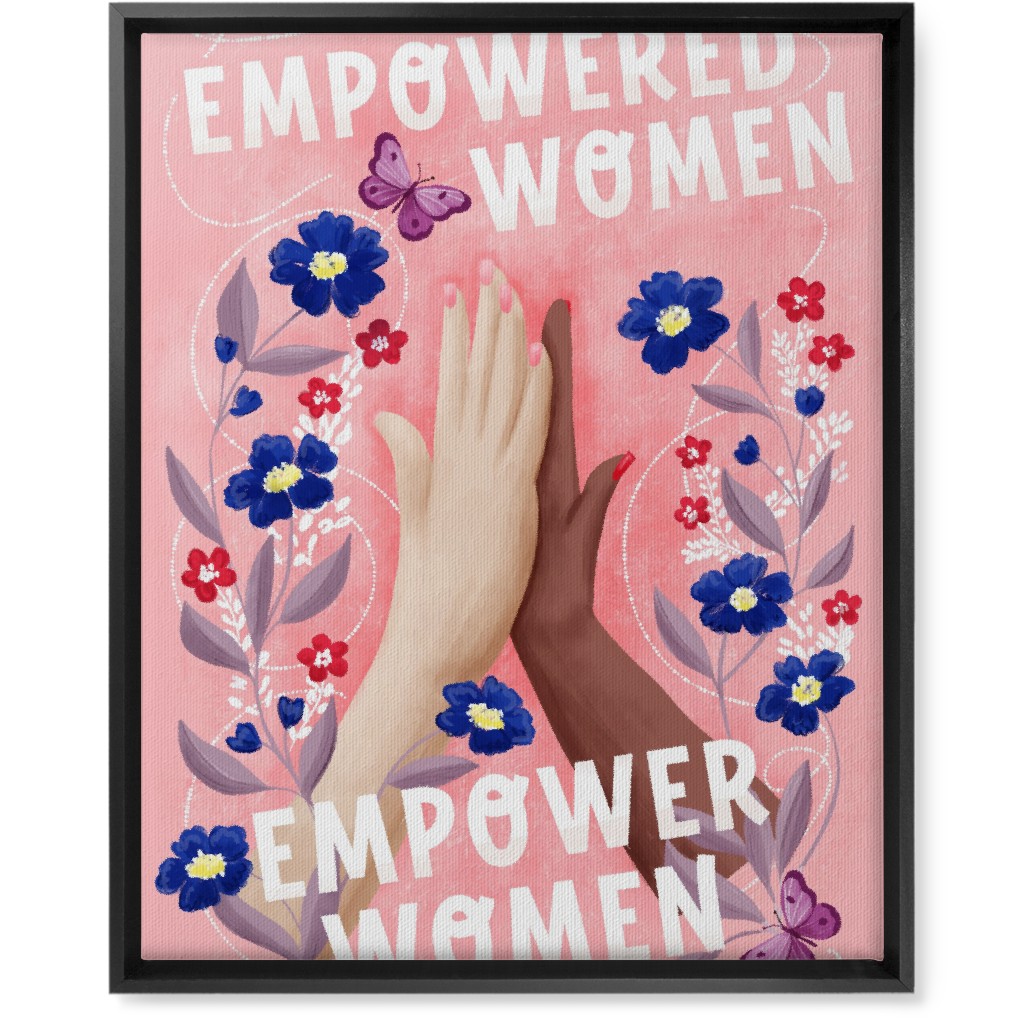 Empowered Women Empower Women - Pink Wall Art, Black, Single piece, Canvas, 16x20, Pink
