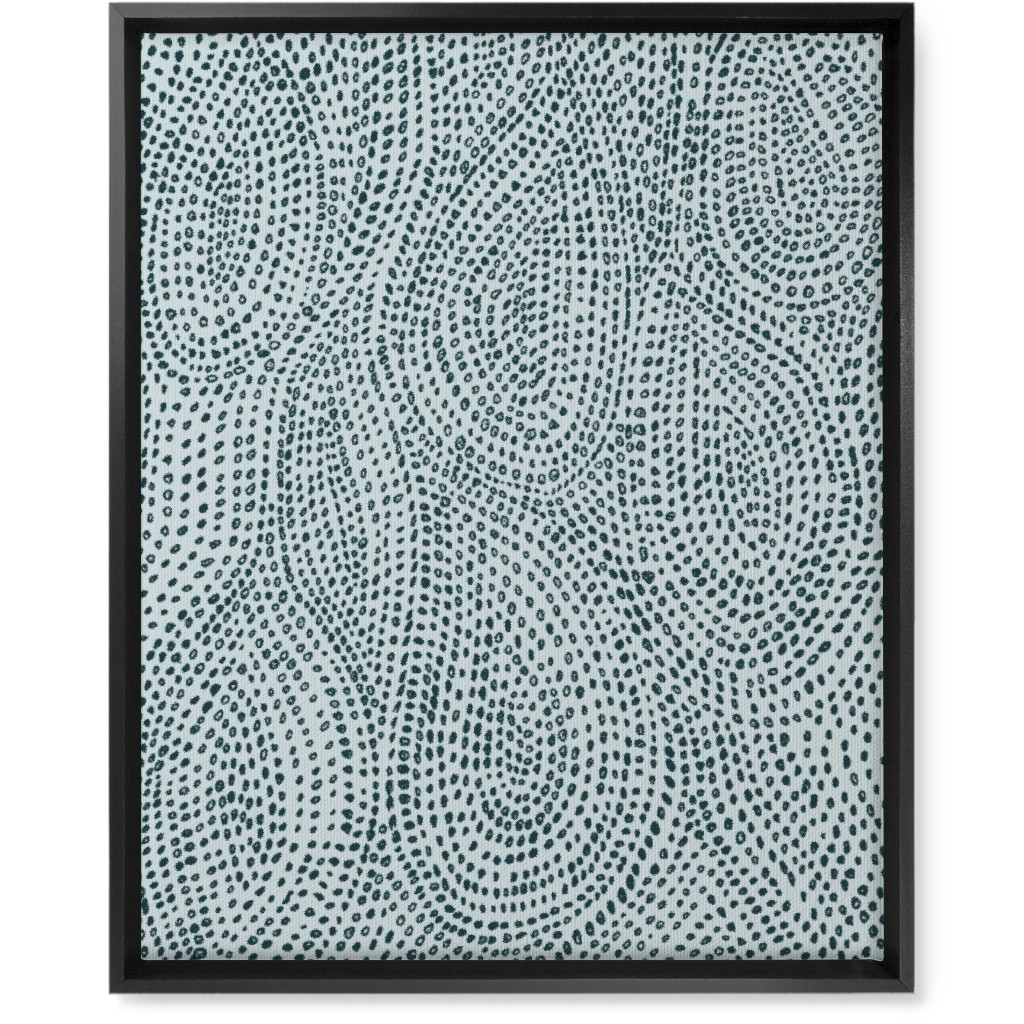 Drop Dots - Blue Wall Art, Black, Single piece, Canvas, 16x20, Blue, True Blue