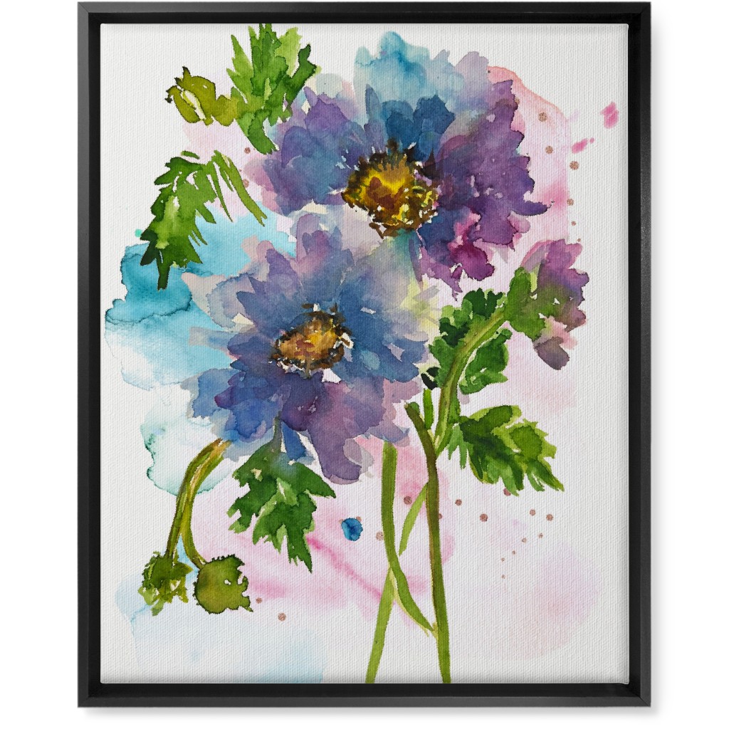 Camden Summer - Blue Wall Art, Black, Single piece, Canvas, 16x20, Blue, True Blue