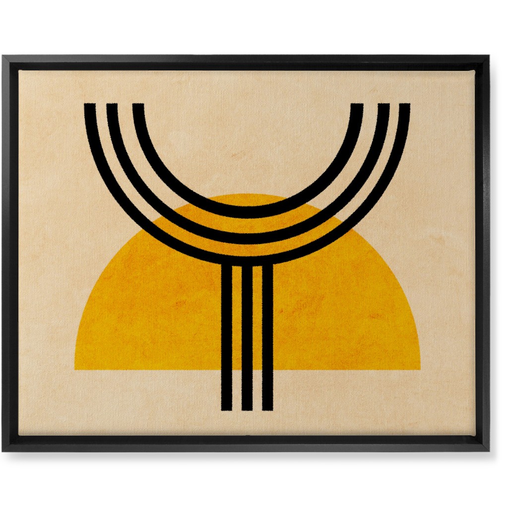 Olympus Abstract - Yellow Wall Art, Black, Single piece, Canvas, 16x20, Yellow