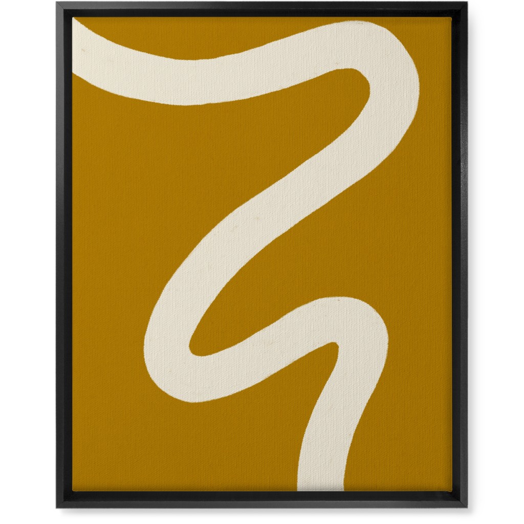 Tangled Brush Strokes Iv Wall Art, Black, Single piece, Canvas, 16x20, Yellow