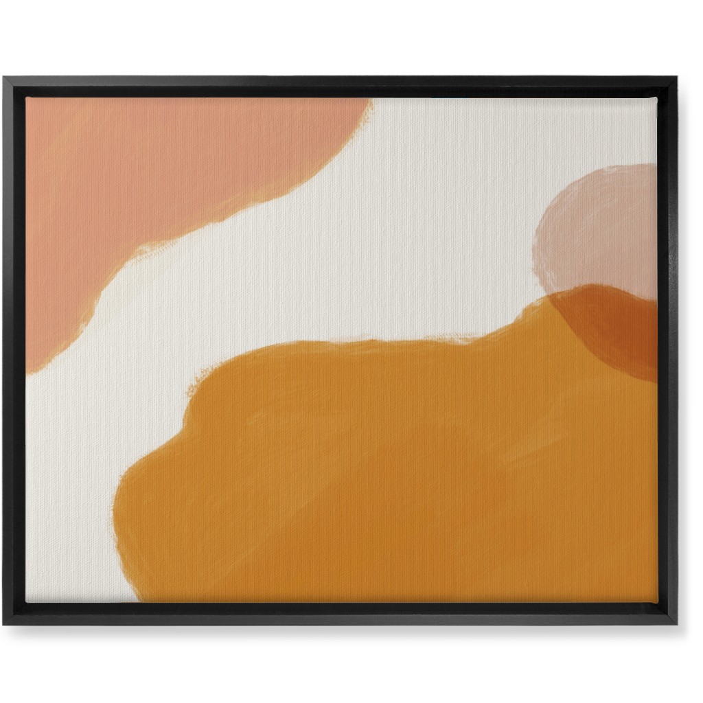 Abstract Shapes - Neutral Wall Art, Black, Single piece, Canvas, 16x20, Orange