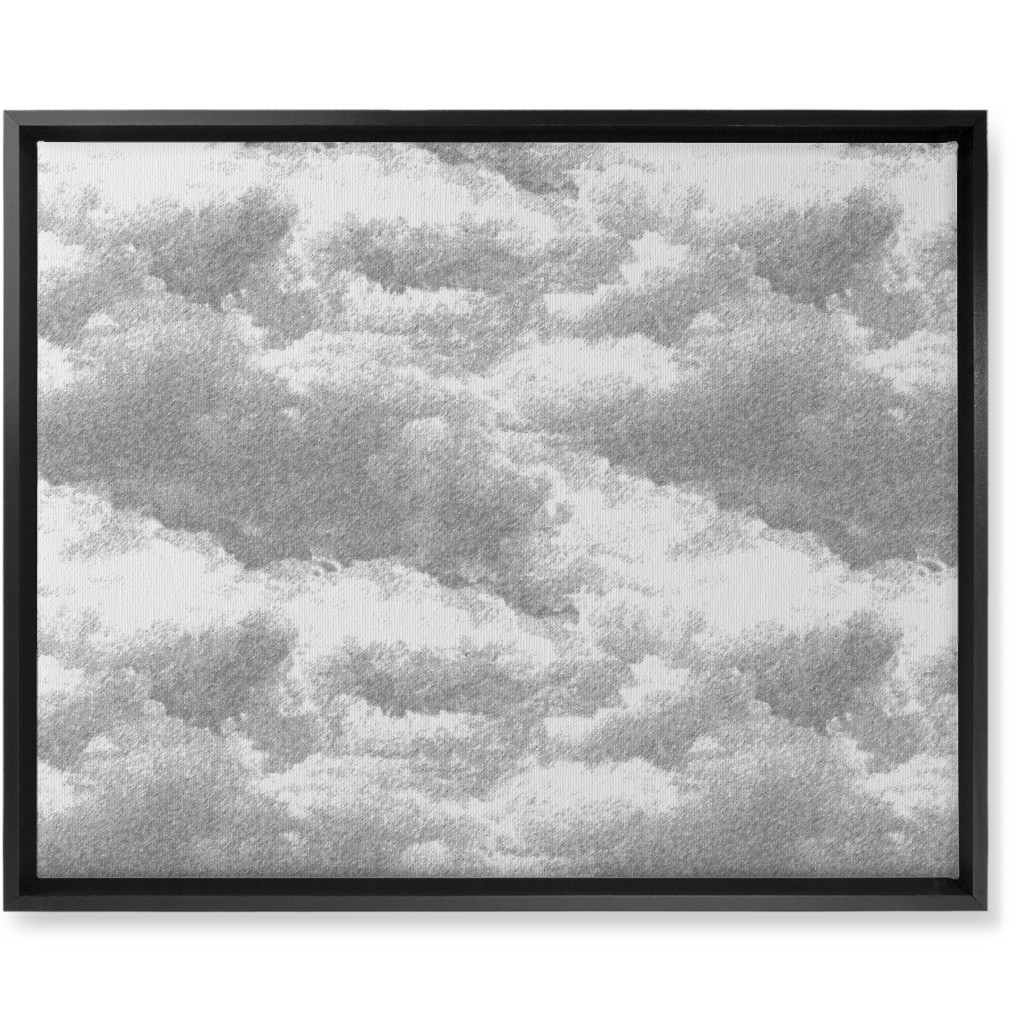 Storm Clouds - Gray Wall Art, Black, Single piece, Canvas, 16x20, Gray