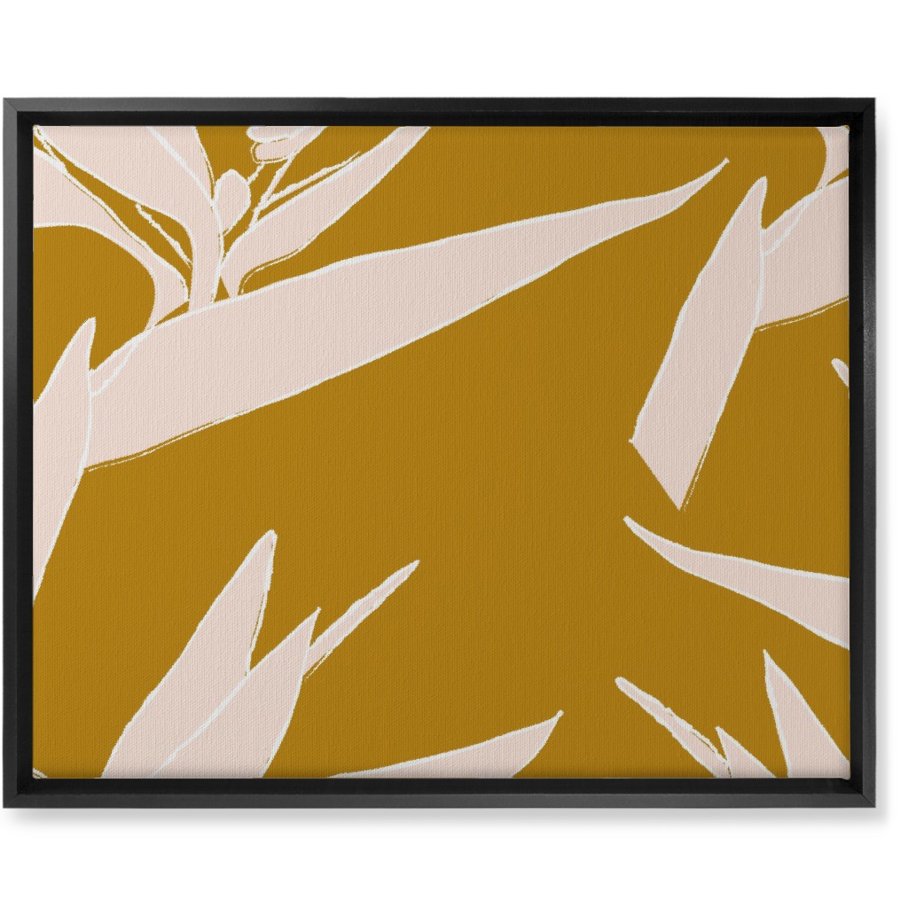 Birds of Paradise Mustard and Pale Peach Wall Art Shutterfly