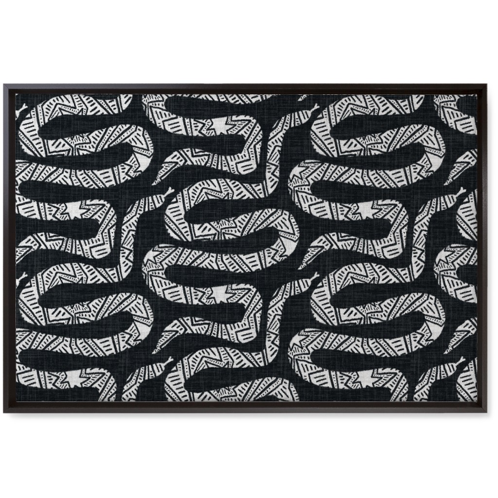 Snake Study - Black Wall Art, Black, Single piece, Canvas, 20x30, Black