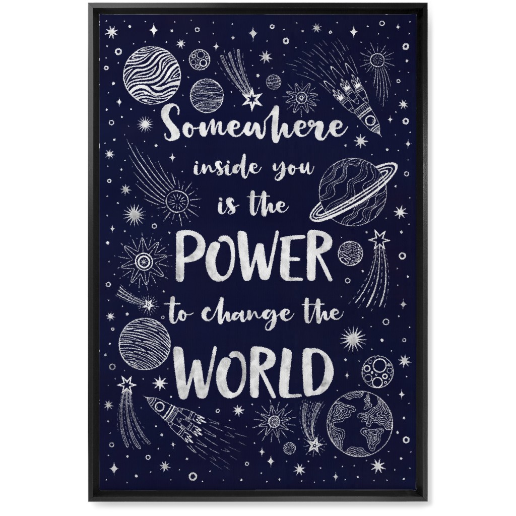 Somewhere Inside You Motivational Quote Wall Art, Black, Single piece, Canvas, 20x30