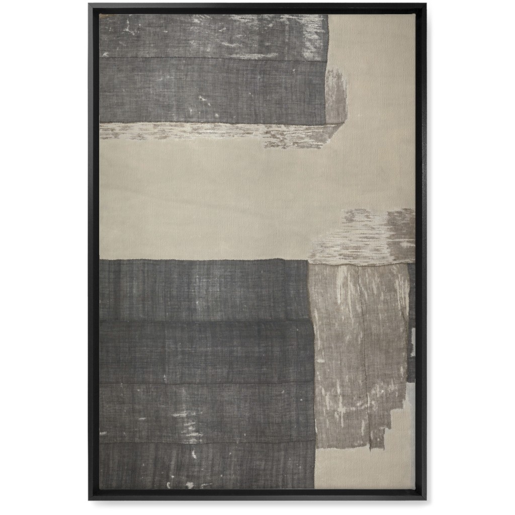 Threads - Gray Wall Art, Black, Single piece, Canvas, 20x30, Gray
