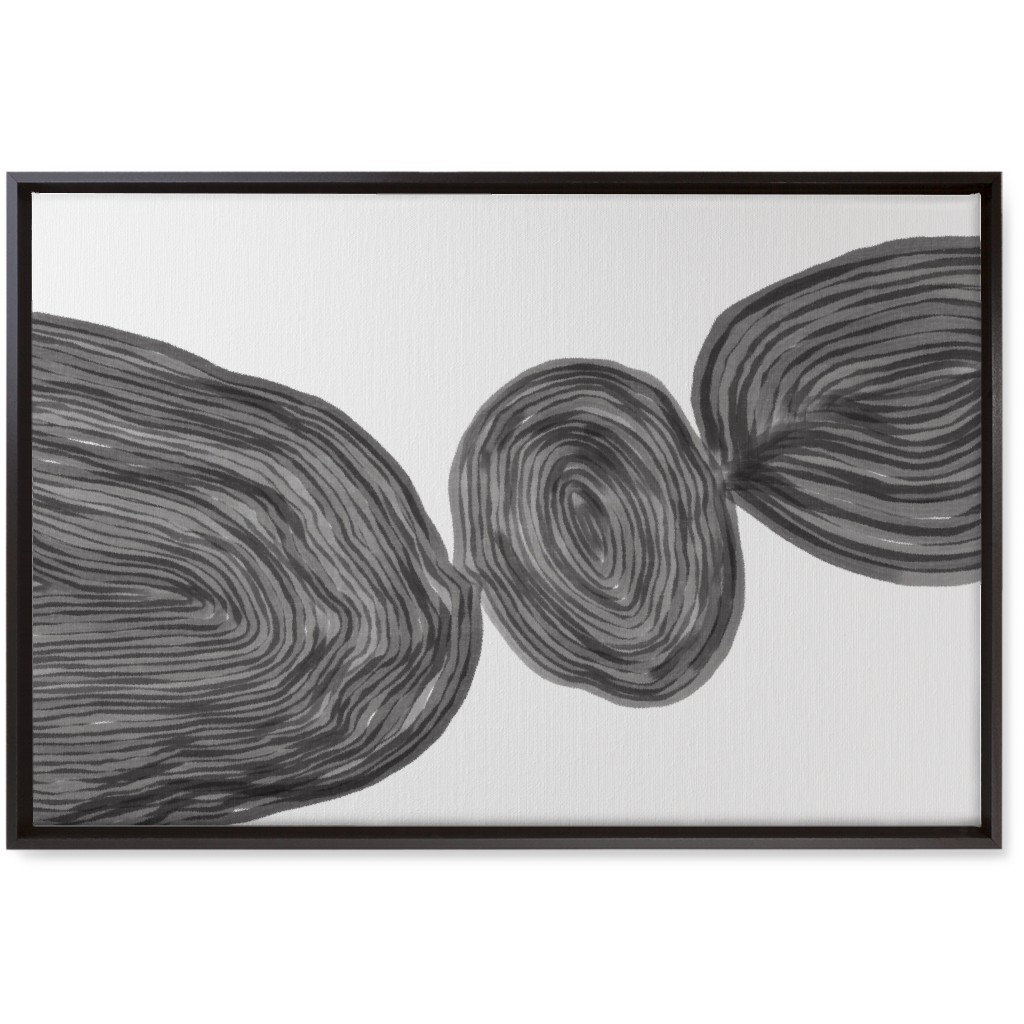 Stone - Neutral Wall Art, Black, Single piece, Canvas, 20x30, White, White