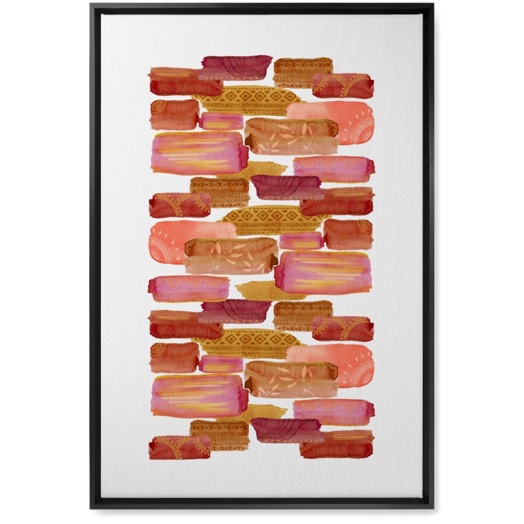 Brink Road Wall Art, Black, Single piece, Canvas, 20x30, Pink