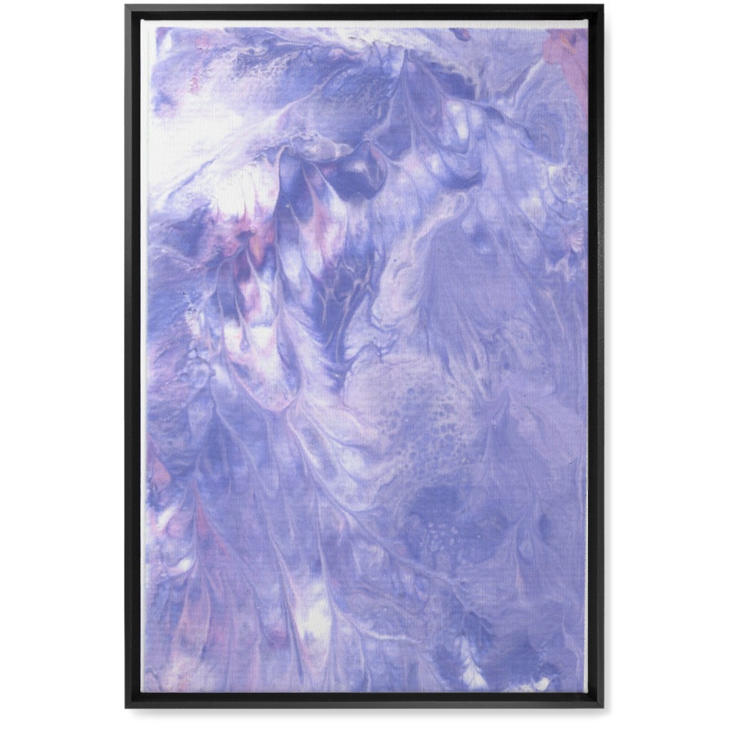 Acrylic Pour - Purple Wall Art, Black, Single piece, Canvas, 20x30, Purple