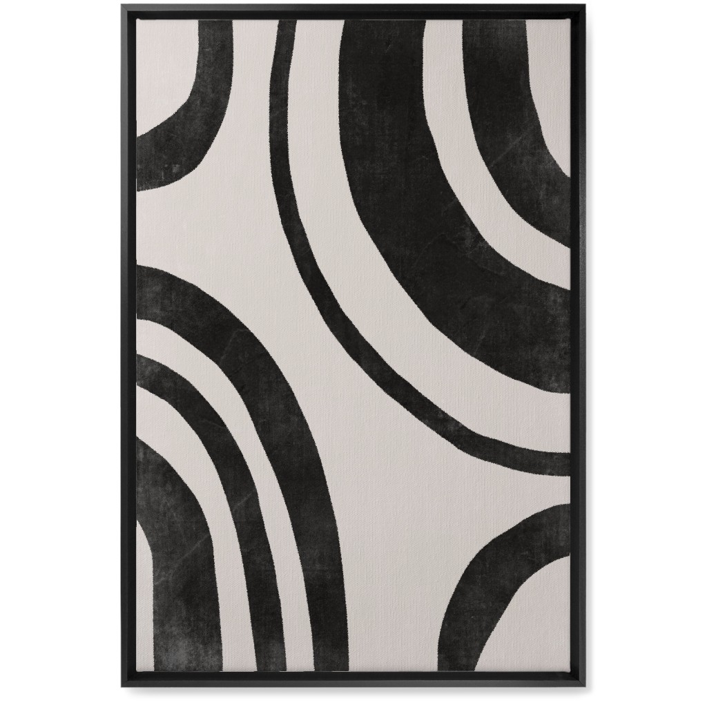 Pathway - Black and Beige Wall Art, Black, Single piece, Canvas, 20x30, Black, Black