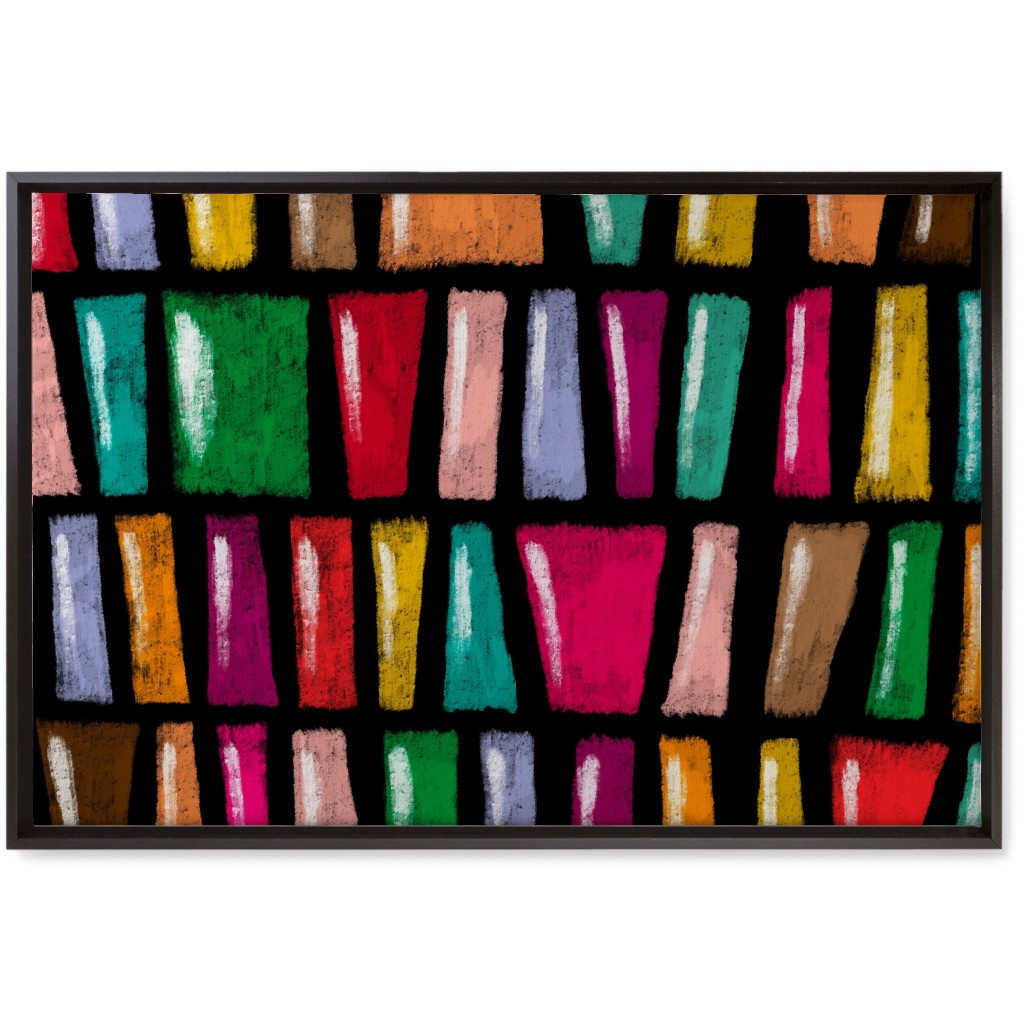 Stained Glass Abstract - Multi Wall Art, Black, Single piece, Canvas, 20x30, Multicolor