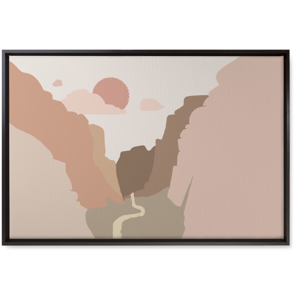 Zions Landscape Wall Art, Black, Single piece, Canvas, 20x30, Pink