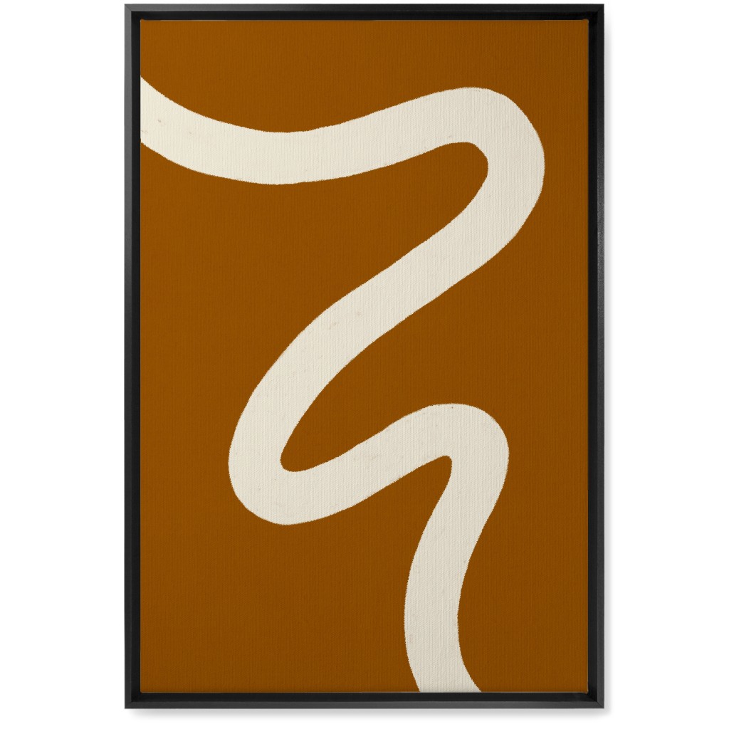 Tangled Brush Strokes Iv Wall Art, Black, Single piece, Canvas, 20x30, Orange