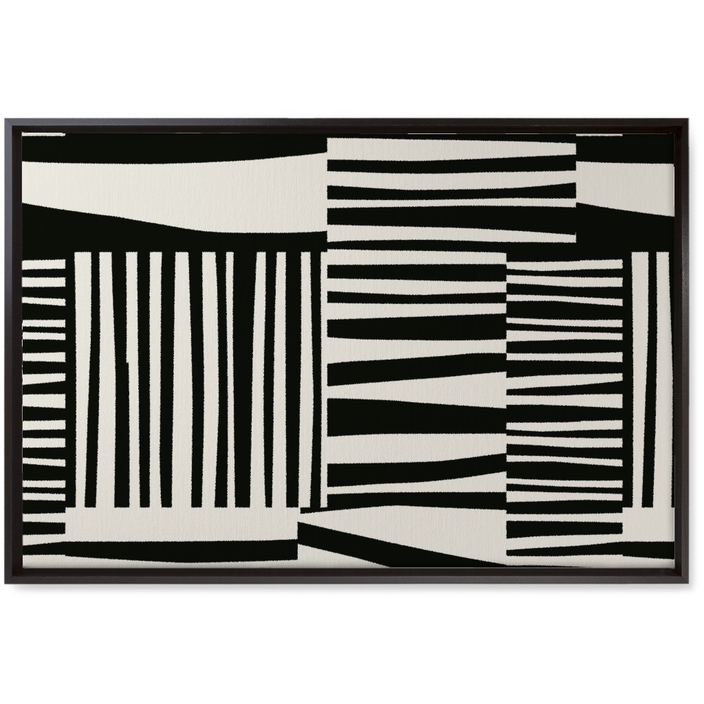 Twiggy Stripes Wall Art, Black, Single piece, Canvas, 20x30, Black