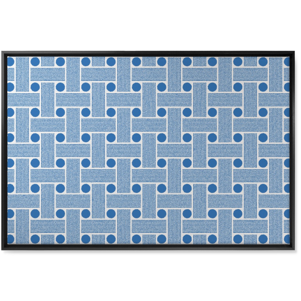 Beams - Blue Wall Art, Black, Single piece, Canvas, 24x36, Blue, True Blue