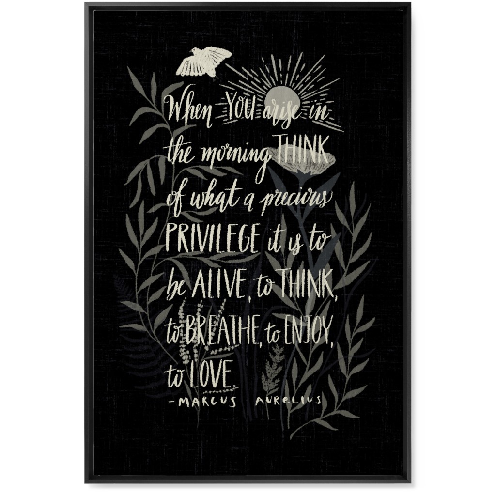 Precious Morning Wall Art, Black, Single piece, Canvas, 24x36, Black