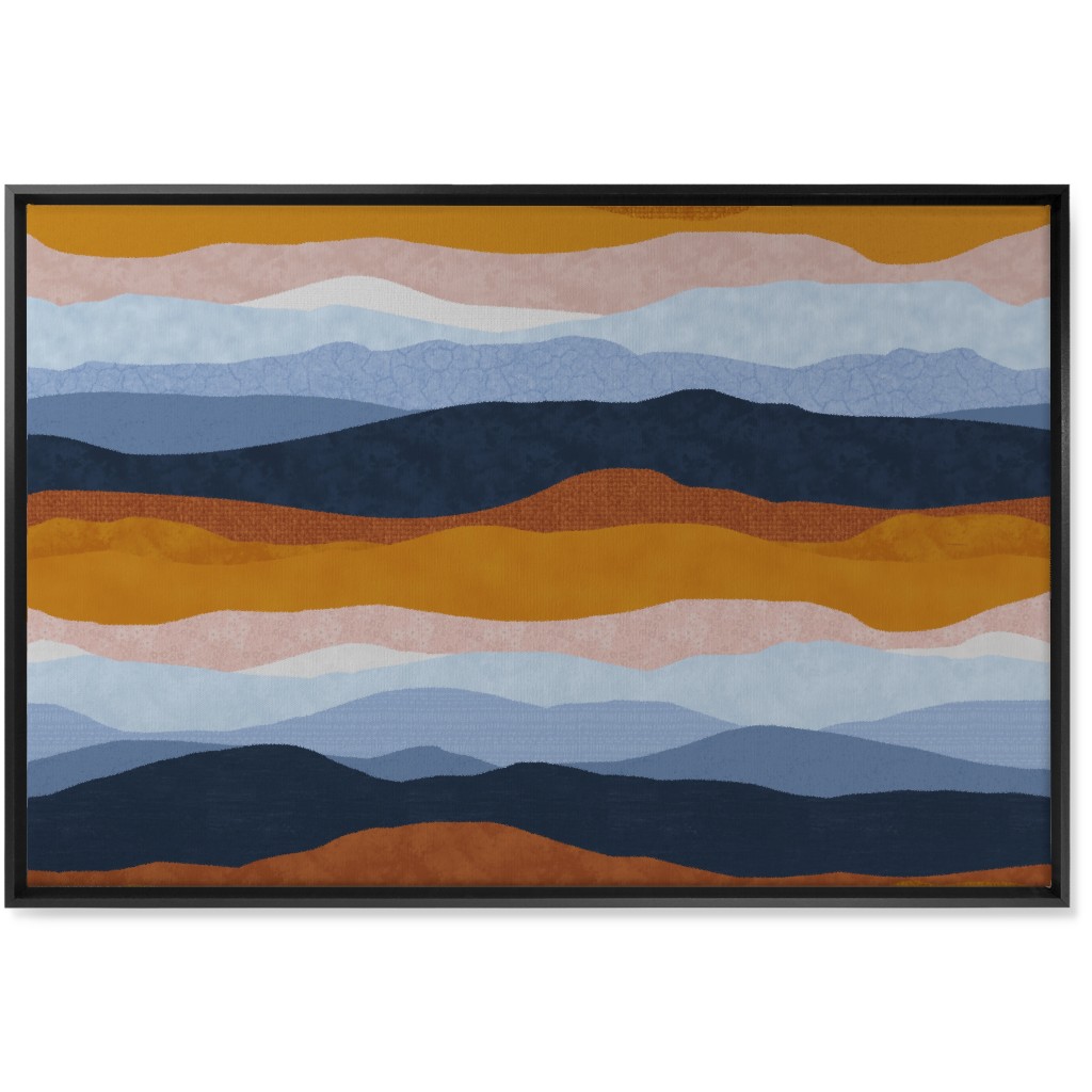 Desert Landscape Wall Art, Black, Single piece, Canvas, 24x36, Multicolor