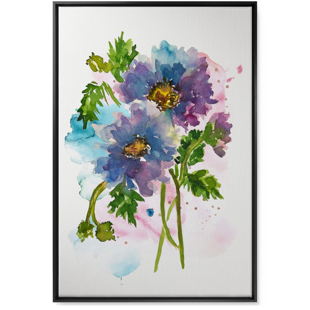 Camden Summer - Blue Wall Art, Black, Single piece, Canvas, 24x36, Blue