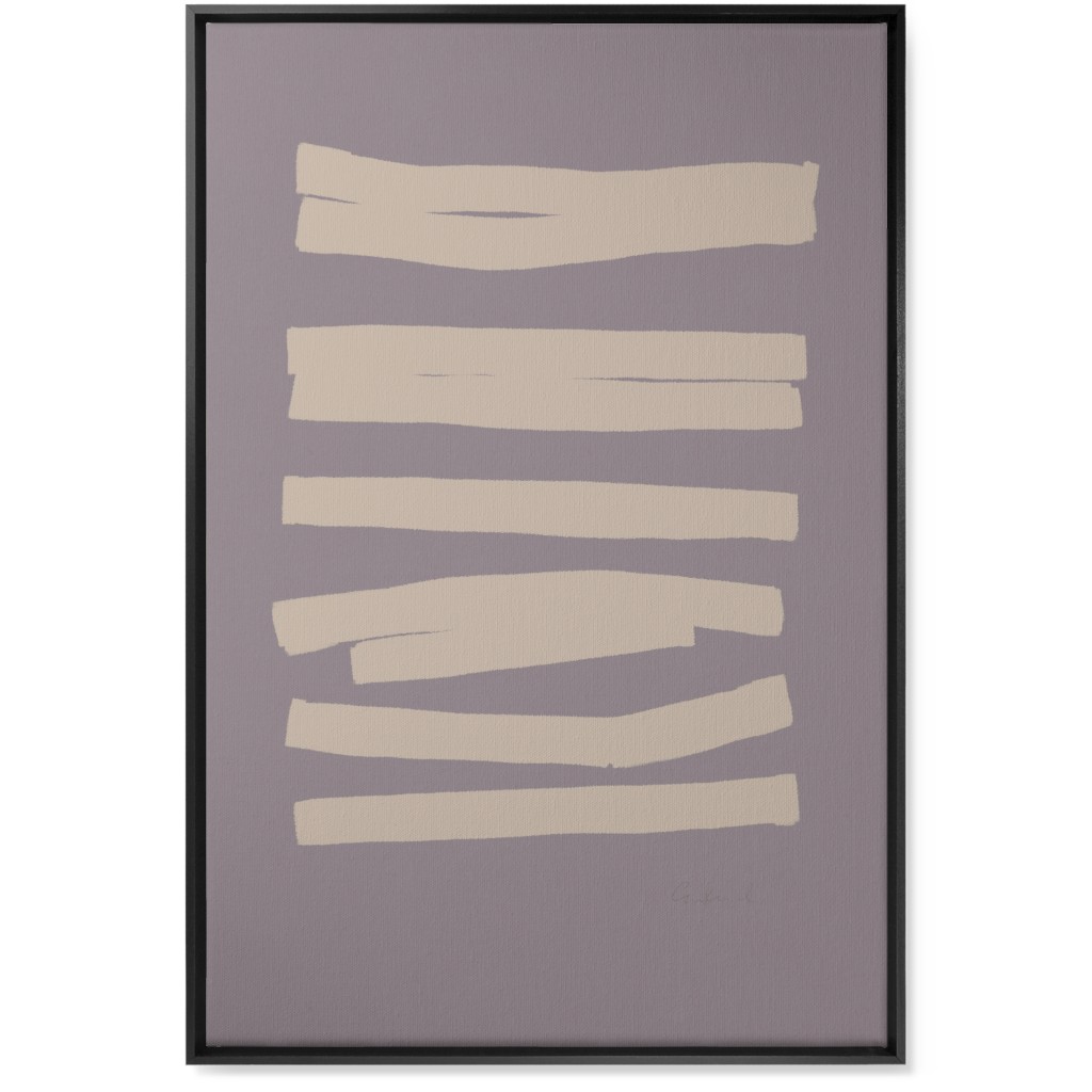 Abstract Bold Stripes I Wall Art, Black, Single piece, Canvas, 24x36, Purple