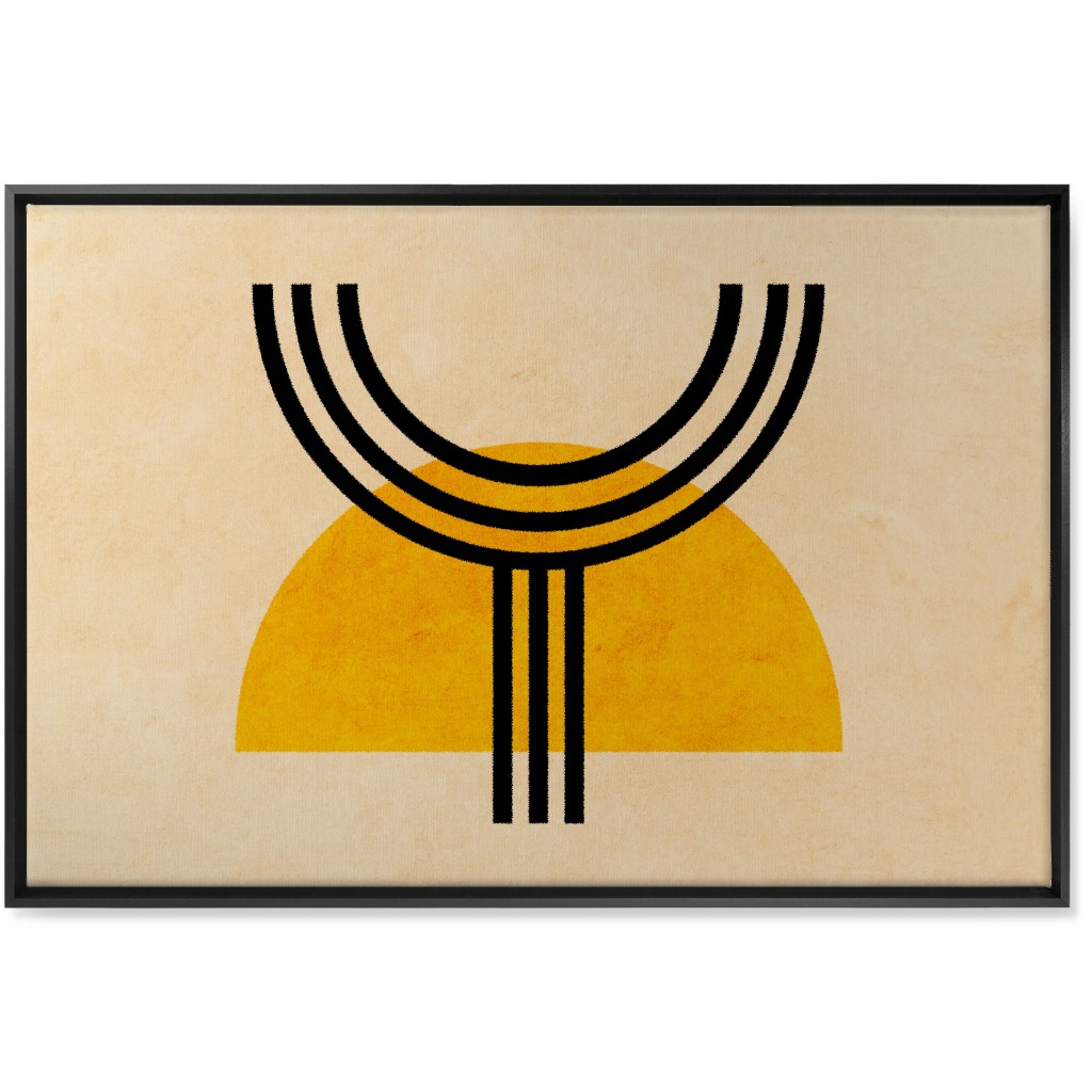 Black And Yellow Canvas Wall Art