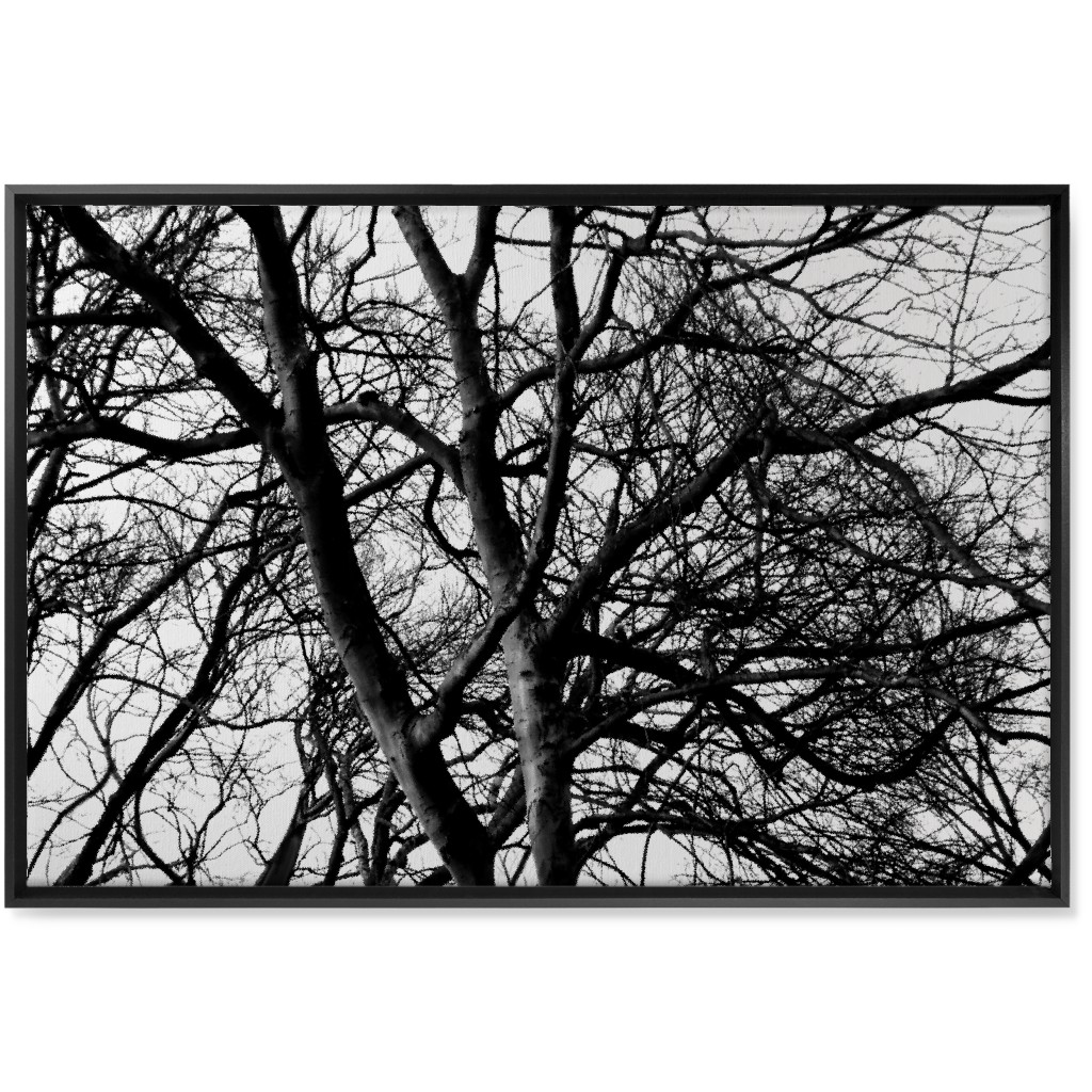 Tree Lace - Neutral Wall Art, Black, Single piece, Canvas, 24x36, Black