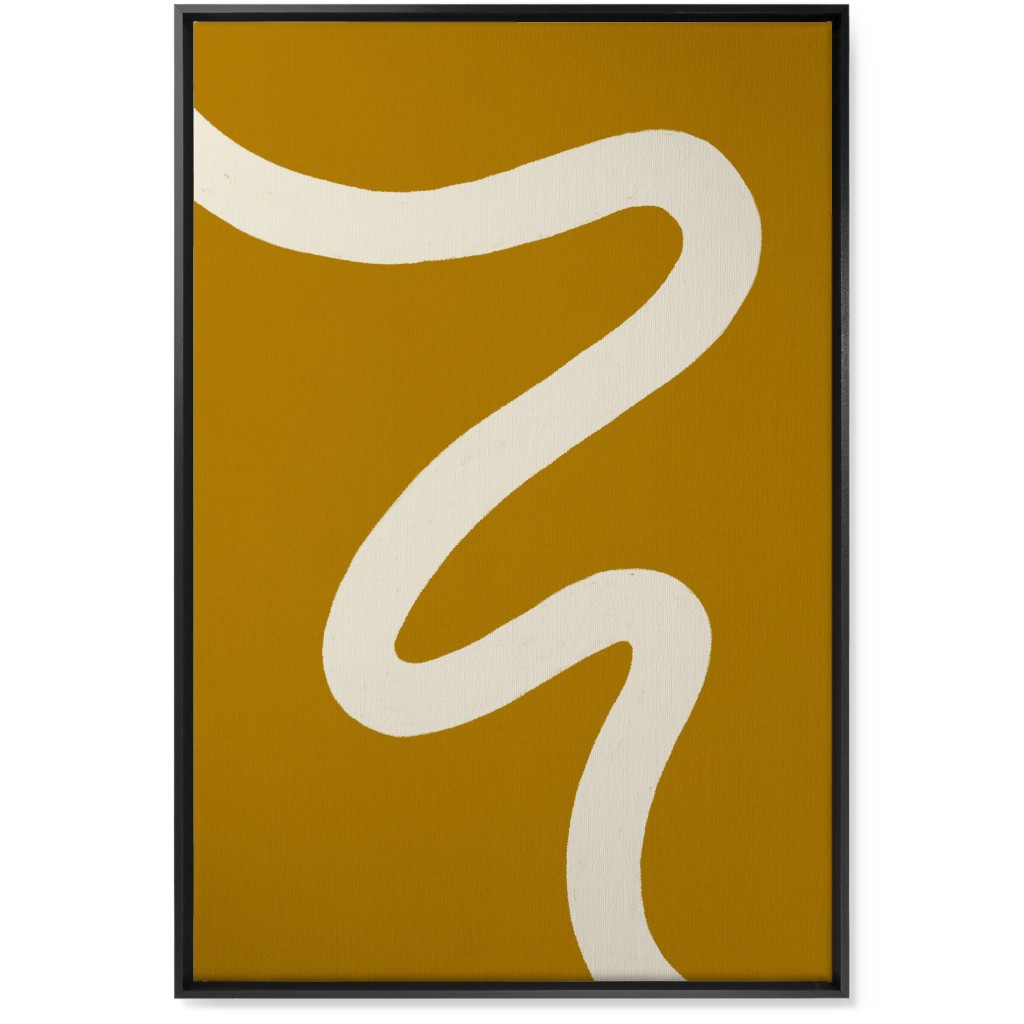 Tangled Brush Strokes Iv Wall Art, Black, Single piece, Canvas, 24x36, Yellow, Golden