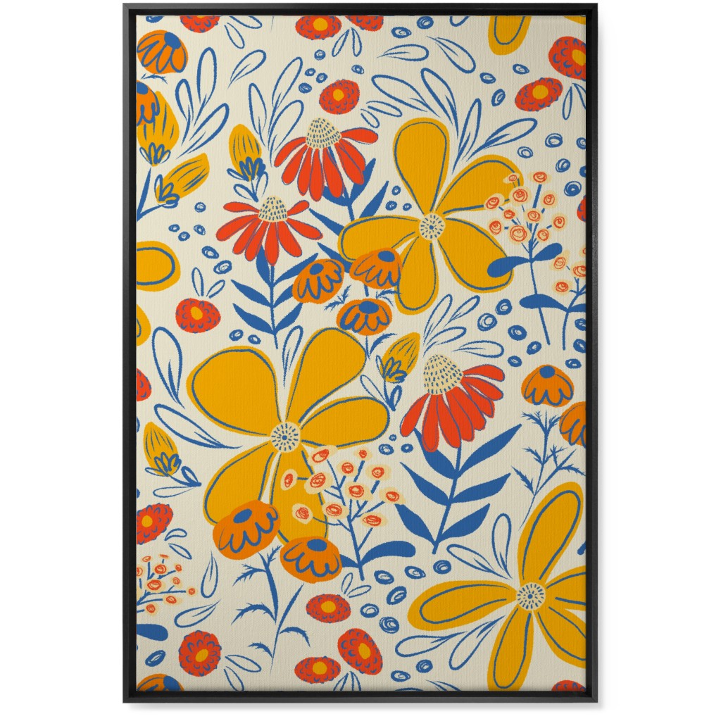 Black And Yellow Canvas Wall Art