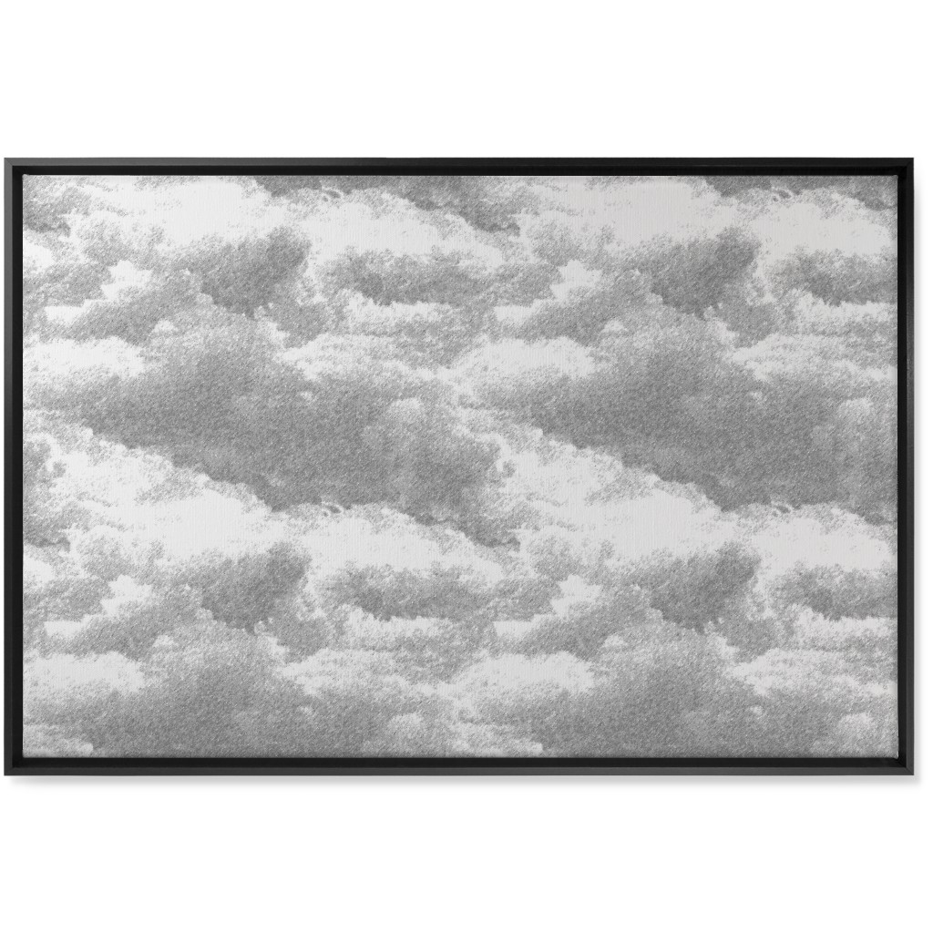 Storm Clouds - Gray Wall Art, Black, Single piece, Canvas, 24x36, Gray