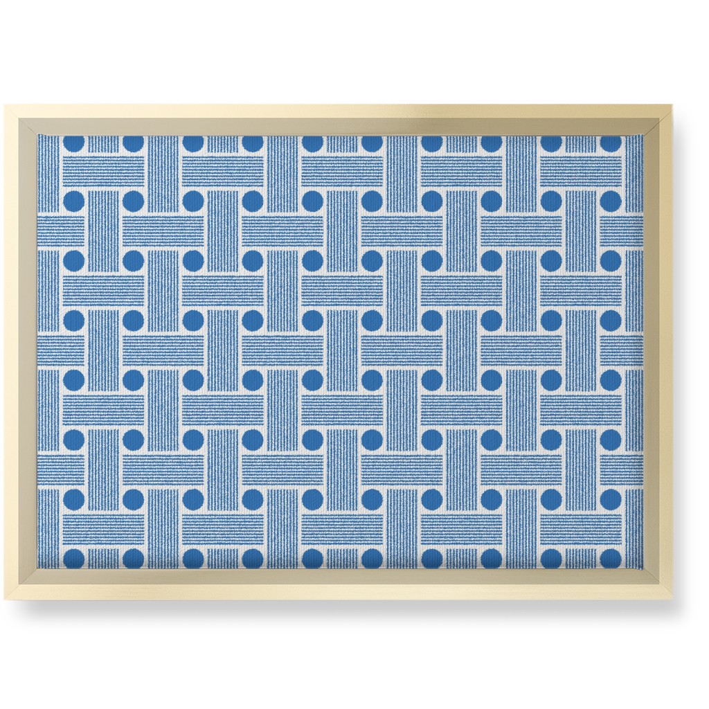 Beams - Blue Wall Art, Gold, Single piece, Canvas, 10x14, Blue, True Blue