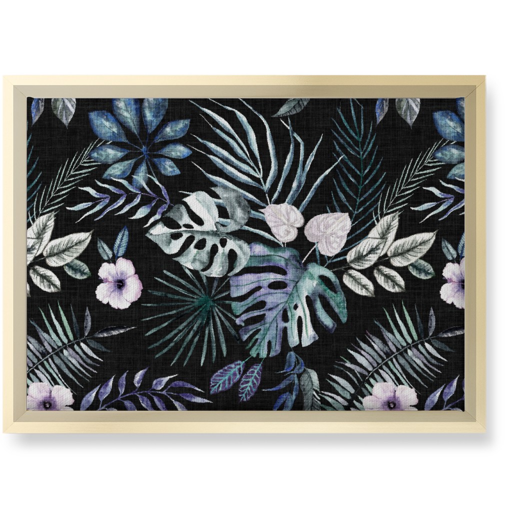 Phantasmagorial Jungle Wall Art, Gold, Single piece, Canvas, 10x14, Black, Black