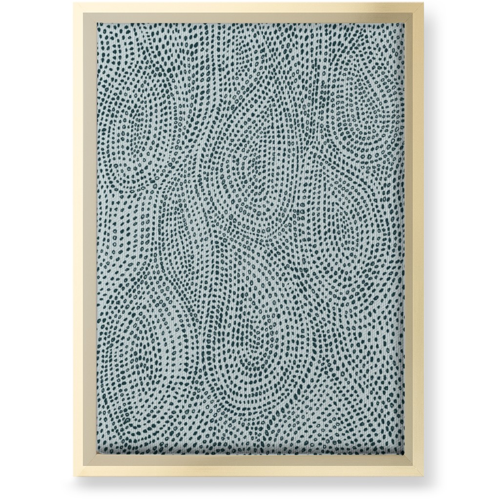 Drop Dots - Blue Wall Art, Gold, Single piece, Canvas, 10x14, Blue