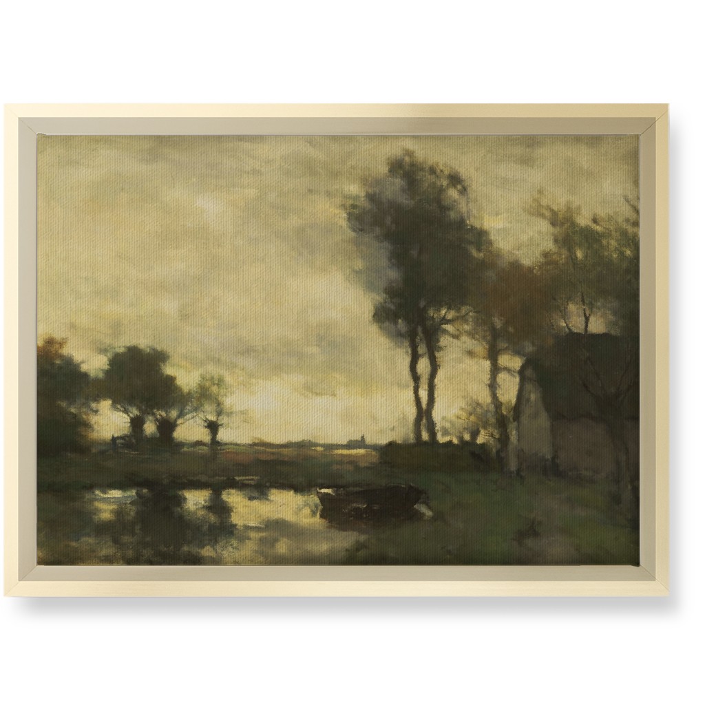 on Golden Pond Wall Art, Gold, Single piece, Canvas, 10x14, Green