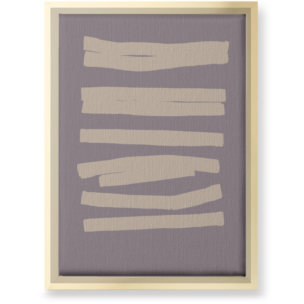 Abstract Bold Stripes I Wall Art, Gold, Single piece, Canvas, 10x14, Purple, Clay