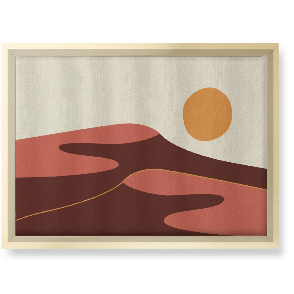 Desert Sun - Earth Tones Wall Art, Gold, Single piece, Canvas, 10x14, Orange, Orange