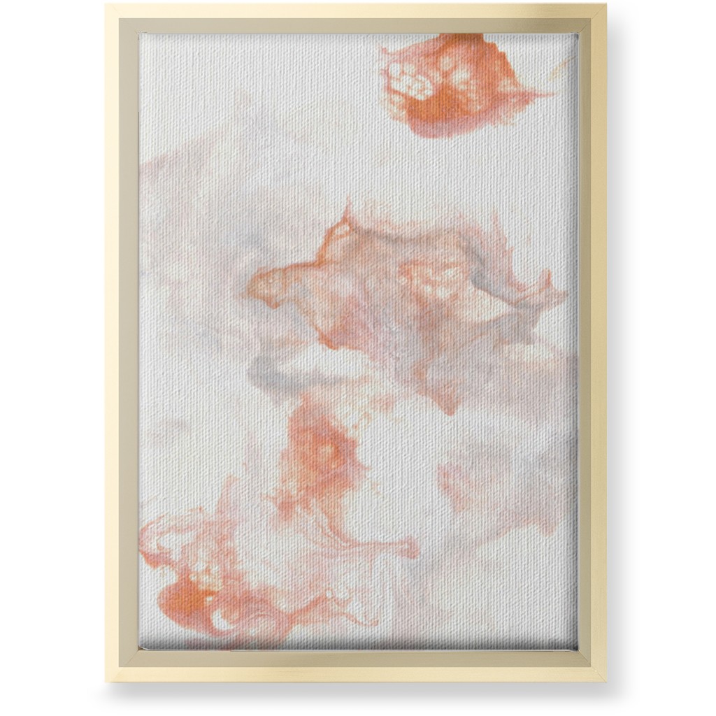 Acrylic Pour - Copper Wall Art, Gold, Single piece, Canvas, 10x14, Pink, Bright Pink