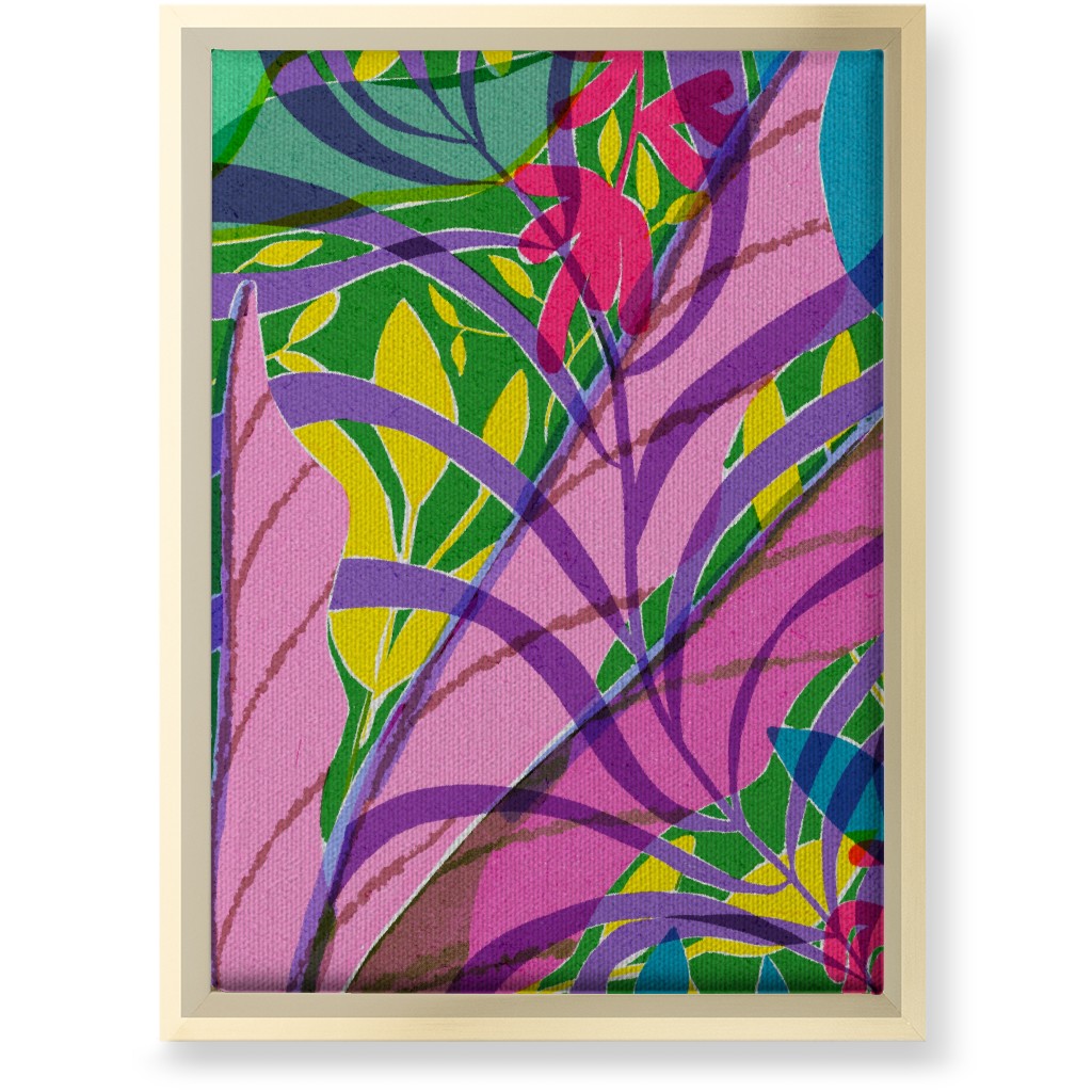 Cast Away - Multi Wall Art, Gold, Single piece, Canvas, 10x14, Pink, Bright Pink