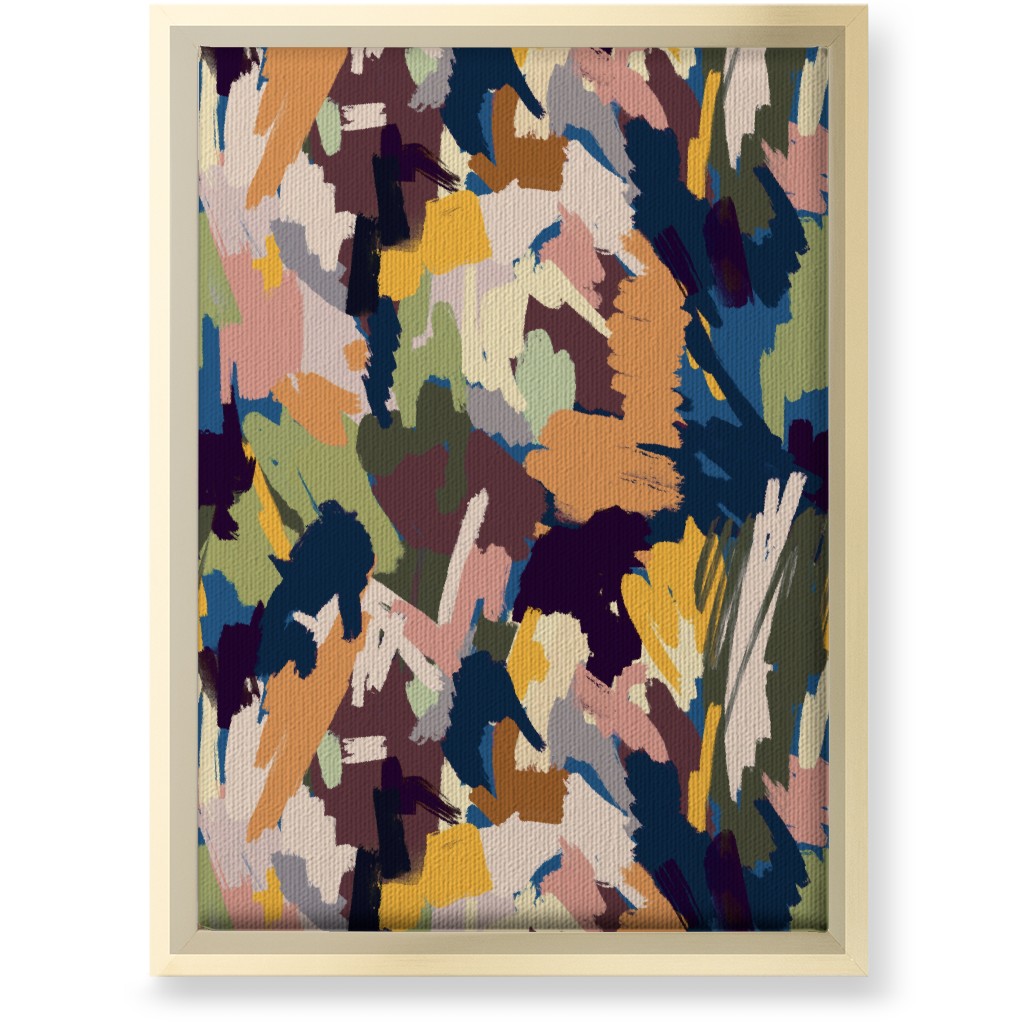 Abstract Scratches - Multi Wall Art, Gold, Single piece, Canvas, 10x14, Multicolor