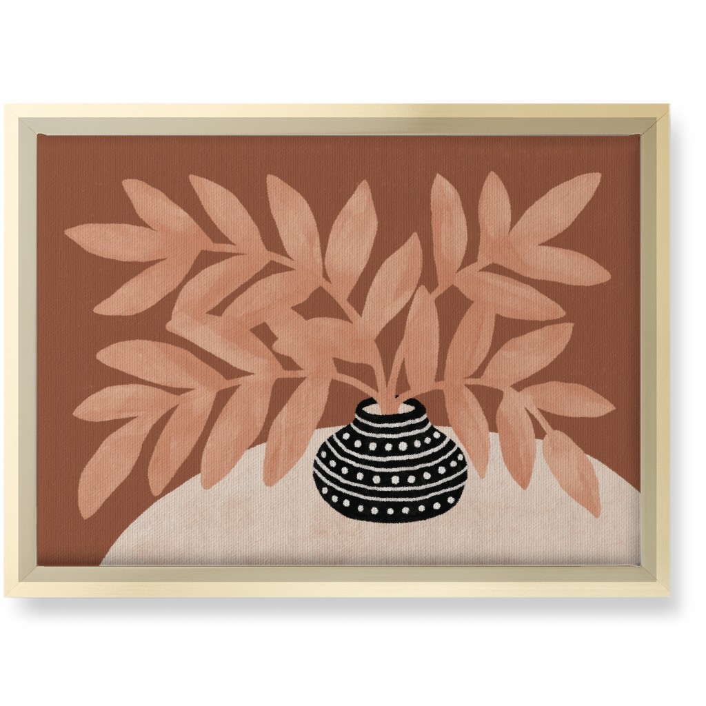 the Vase Iii - Neutral Wall Art, Gold, Single piece, Canvas, 10x14, Pink