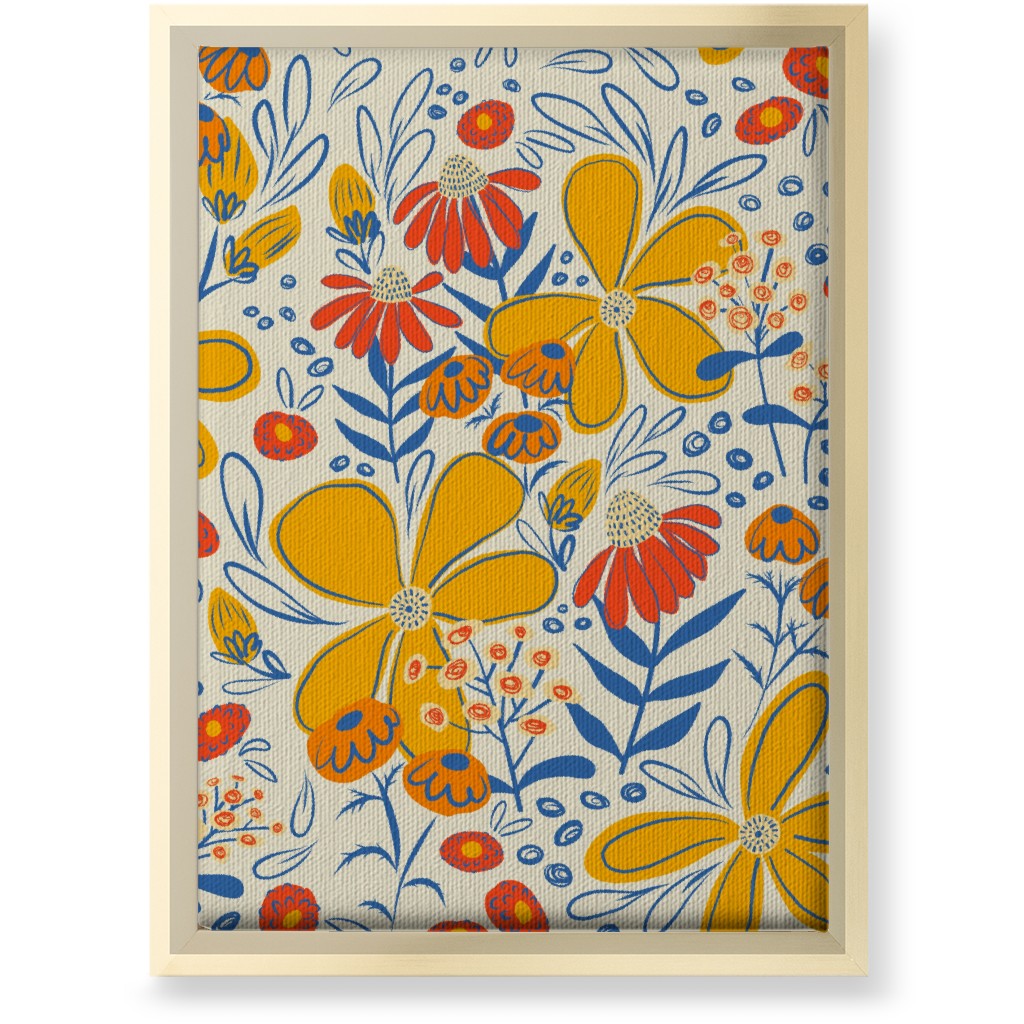 May Flowers - Multi Wall Art, Gold, Single piece, Canvas, 10x14, Yellow, Classic Yellow