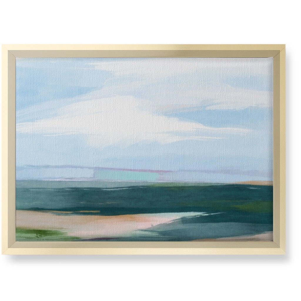 Big Sky Wall Art, Gold, Single piece, Canvas, 10x14, Blue